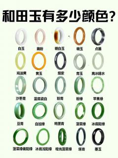 💍一图看懂和田玉手镯的颜色:从青玉到冰底阳绿,探索多彩世界!