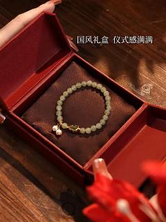 葫芦和田玉手串女高级感珍珠手链送