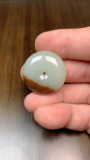 和田玉糖白玉平安扣重15.95克